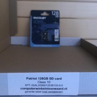 Nieuwsbrief actie Patriot 128GB SD kaart LX series Class 10