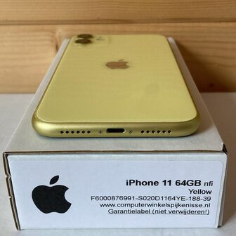 Apple IPhone 11 64GB geel 6.1&quot; + garantie