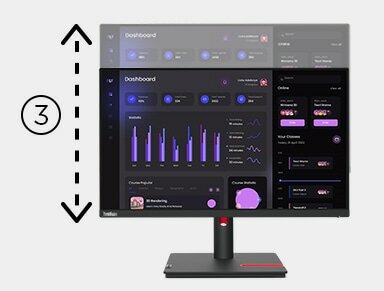 Magazijn opruiming! Lenovo 24&quot; monitor Thinkvision T24i HDMI IPS 16:9
