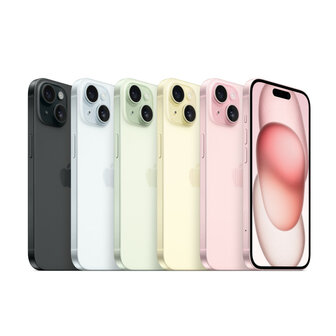 (Als) Nieuw Apple iPhone 15 (model 2023) zwart 128GB + 24 maanden garantie