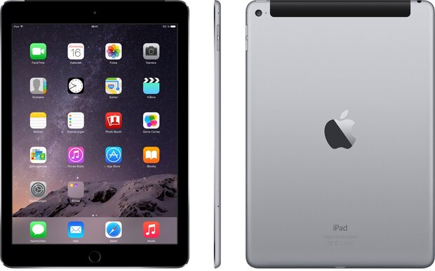 nieuwstaat Apple iPad Air 2 128GB WiFi (4G) zwart + 12 maanden garantie