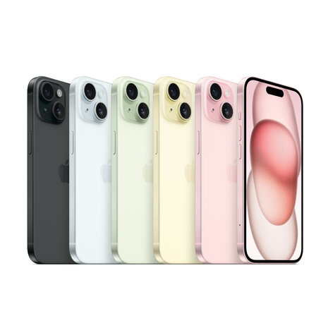 (Als) Nieuw Apple iPhone 15 (model 2023) zwart 128GB + 24 maanden garantie