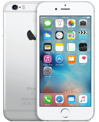Apple iPhone 6S 128GB zilver (2-core 1,84Ghz) (ios 15+) 4,7" (1334x750) simlockvrij + Garantie