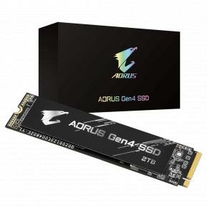 Gigabyte GP-AG42TB AORUS M.2 SSD w/ copper heatsink, 2TB, NVMe Gen4, 5000/4400 MB/s, 750K IOPS