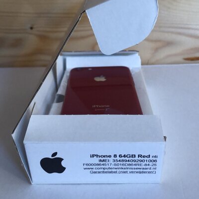 nieuwsbrief actie Apple iPhone 8 64GB rood (6-core 2,74Ghz) (IOS 16+) simlockvrij + garantie