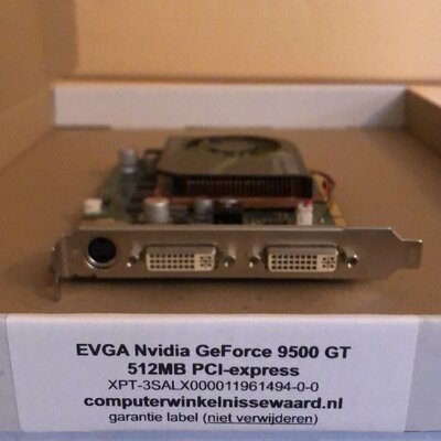 Windows XP Videokaart EVGA Nvidia GeForce 9500GT 512MB DDR2 + garantie