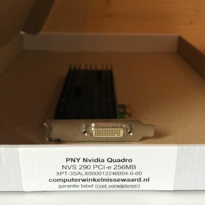 PNY videokaart Nvidia Quadro NVS 290 256MB PCI-E