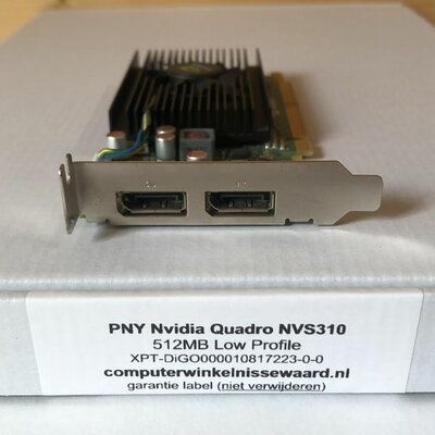Magazijn opruiming PNY videokaart Nvidia Quadro NVS 310 512MB (low profile)