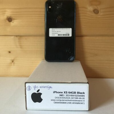 Glas schade (achterkant) Apple iPhone 10 (XS) 64GB 5.8 inch zwart (extra goedkoop)