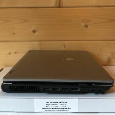 Windows XP, 7 of 10 Pro laptop HP ProBook 6450b i3-370M (2.4Ghz) 4/8GB hdd/ssd 14 inch + Garantie
