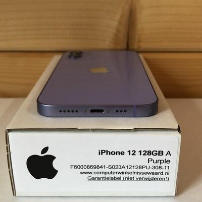 Apple IPhone 12 128GB paars 6.1" + garantie