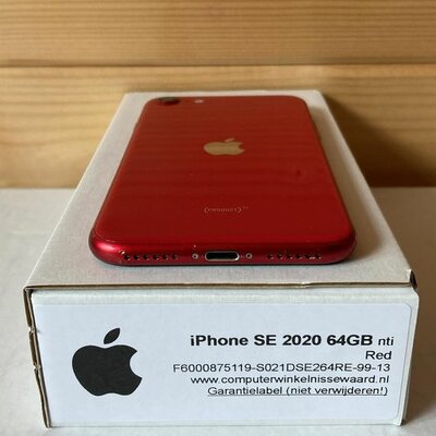 nieuwstaat Apple iPhone SE 2020 64GB red 4.7" + 12 maanden garantie