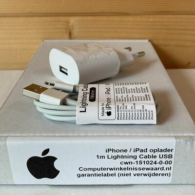 voordeelbundel (10+ prijs) iPhone/iPad oplader + sim pin