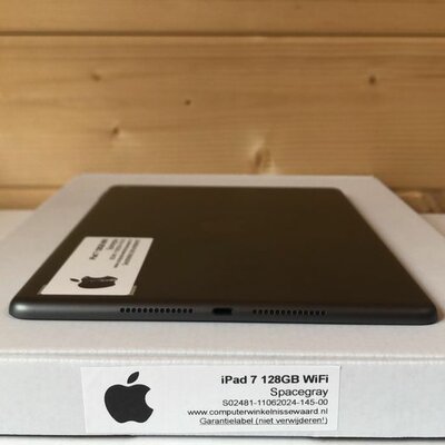 ALS NIEUW Apple iPad 7 10.2" 128GB zwart WiFi (4G) + 24 maanden garantie