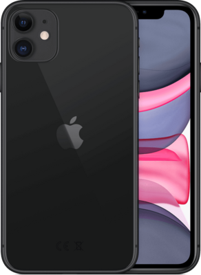 nieuwstaat Apple iPhone 11 256GB zwart + nieuwe accu 100% + 12 maanden garantie