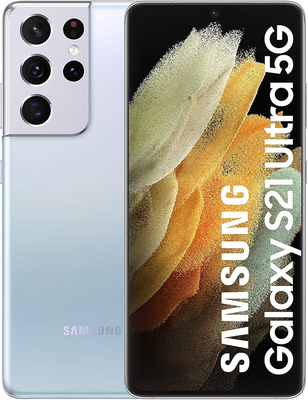 Als nieuw Samsung Galaxy S21 Ultra 128GB zilver (model 2021) + 24 maanden GARANTIE