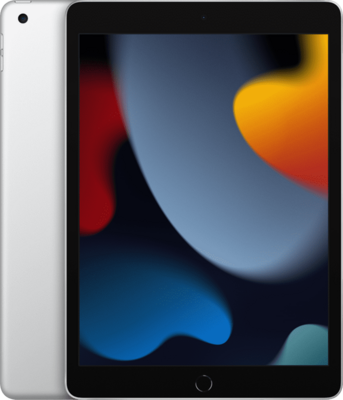 Nieuwstaat Apple iPad 9 (model 2021) silver 256GB 10.2" WiFi (4G) + 12 maanden garantie