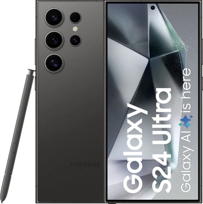 Samsung Galaxy S24 Ultra 5G 256GB (model 2024) 6.2 inch zwart (als nieuw + 24 maanden garantie bulk verpakt)