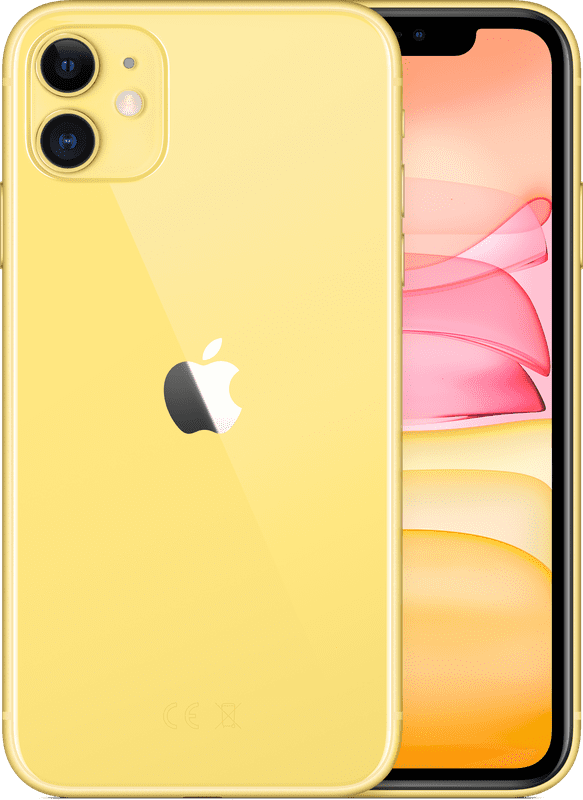 nieuwstaat Apple IPhone 11 (2019) 64GB geel + 12 maanden garantie
