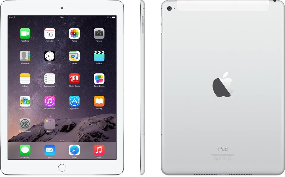 nieuwstaat Apple iPad Air 2 32GB (model 2016) WiFi (4G) zilver + 12 maanden garantie