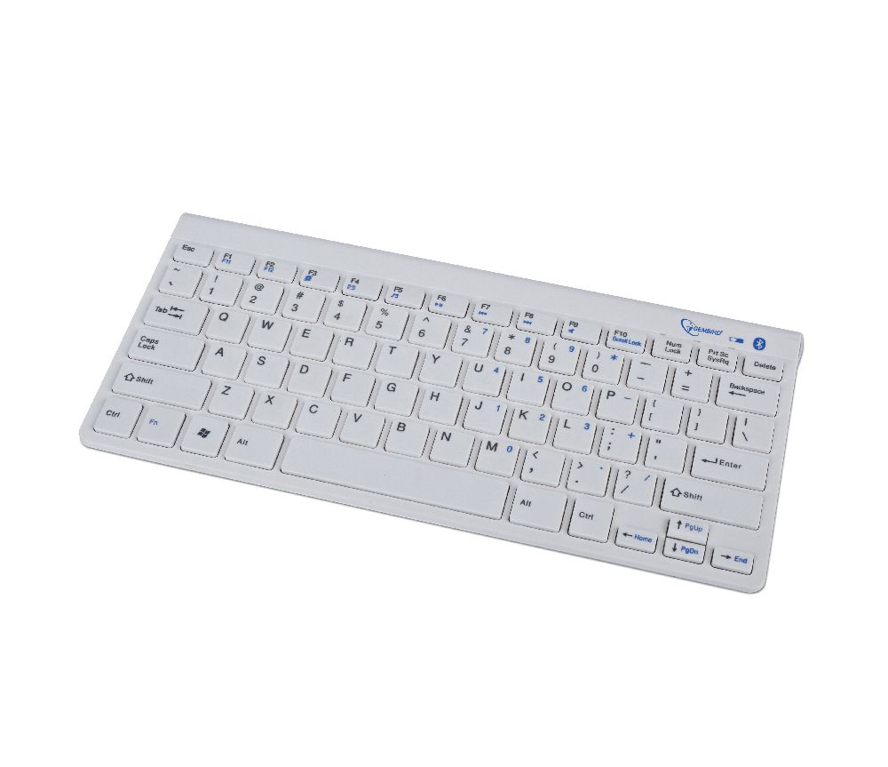Gembird Bluetooth toetsenbord, wit, US layout